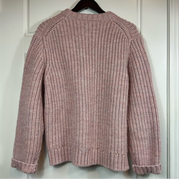 Wax London Wilde Boxy Crew Thick Heavyweight Knit in Pink Wool Blend Size Large - Picture 4 of 11